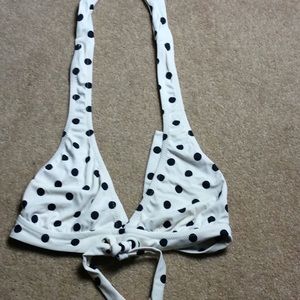 J crew Polka dot bikini top size small